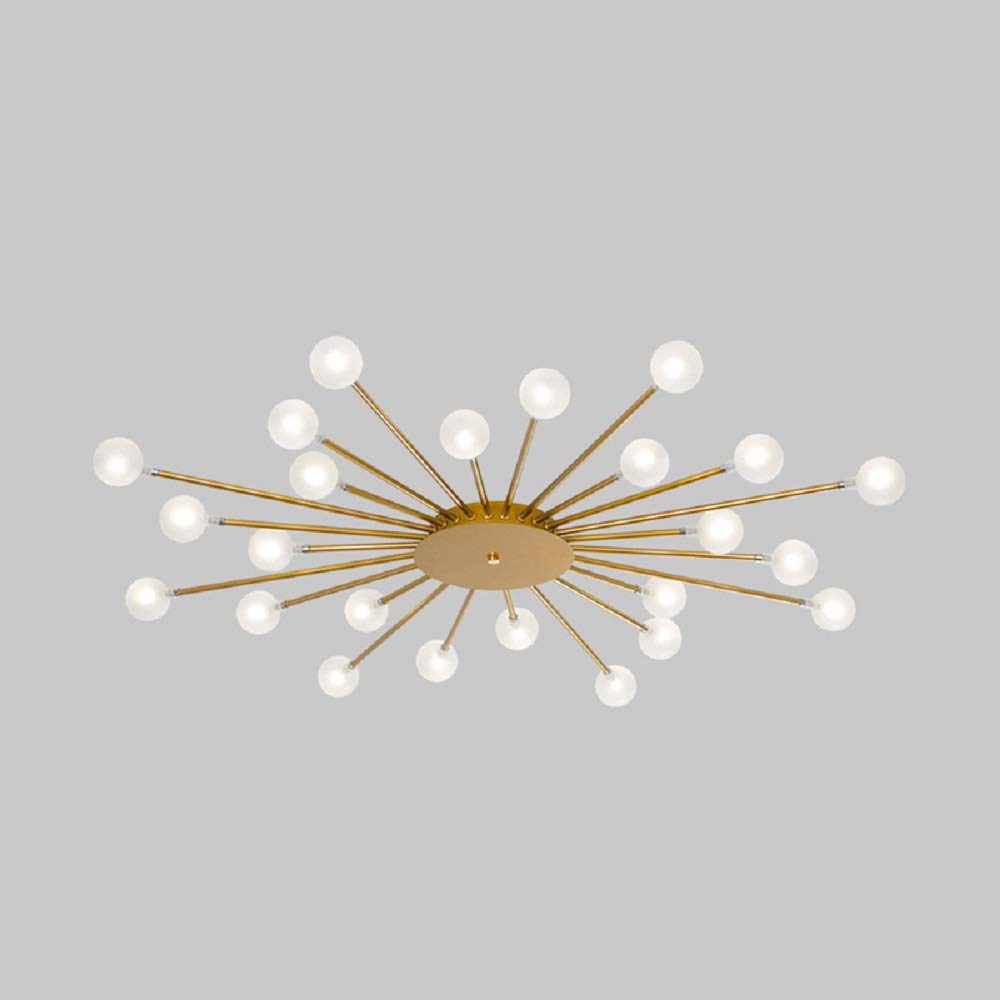Arisha Nordic LED Deckenleuchte Gold/Schwarz Metall Wohnzimmer