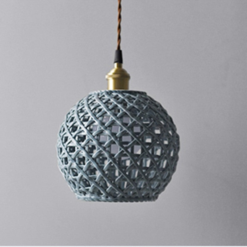Valentina Moderne LED Pendelleuchte Metall Blau Weiß Schlafzimmer/Küche
