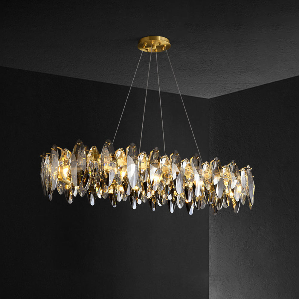 Kristy Vintage Kronleuchter Gold-Silber Wohn/Esszimmer Kupfer&Kristall