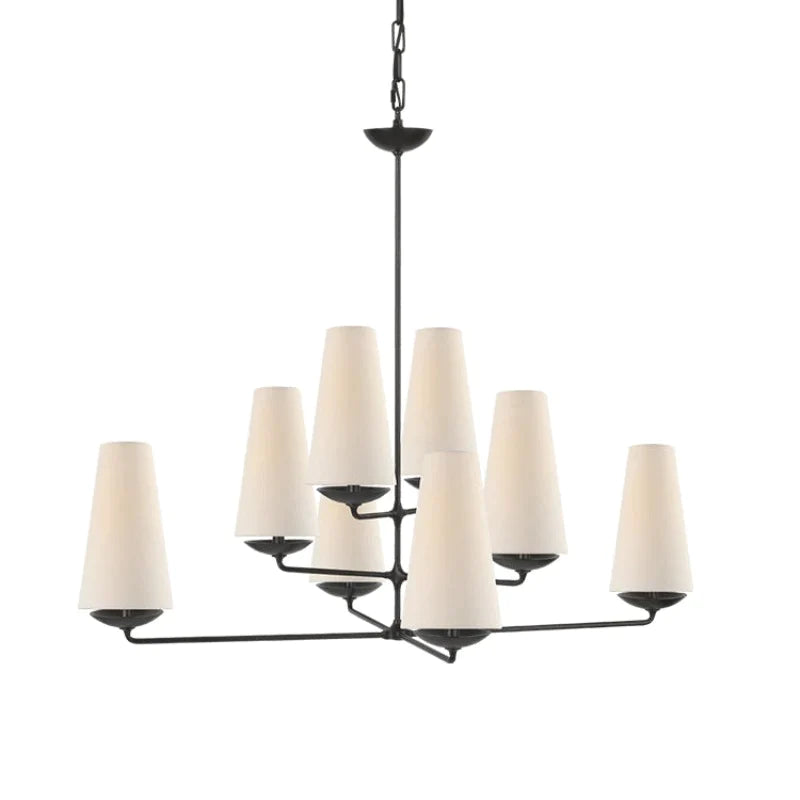 Silva Design LED Metall Kronleuchter für Wohnzimmer, Küche Schwarz