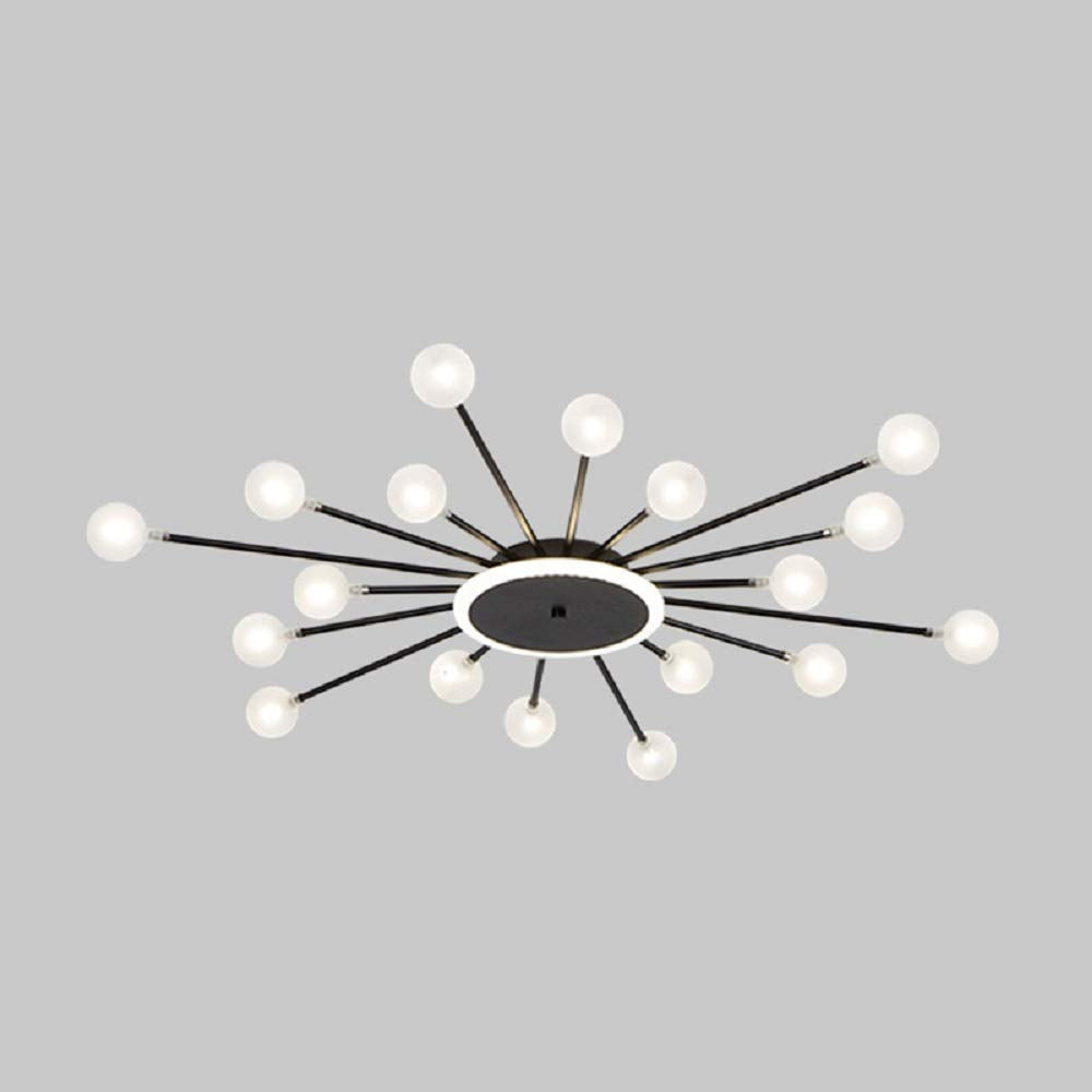 Arisha Nordic LED Deckenleuchte Gold/Schwarz Metall Wohnzimmer