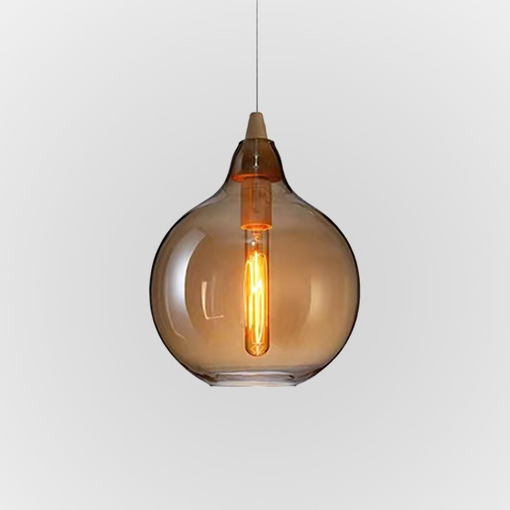 Aria Pendelleuchte Amber Schlaf/Wohnzimmer Metall/Glas