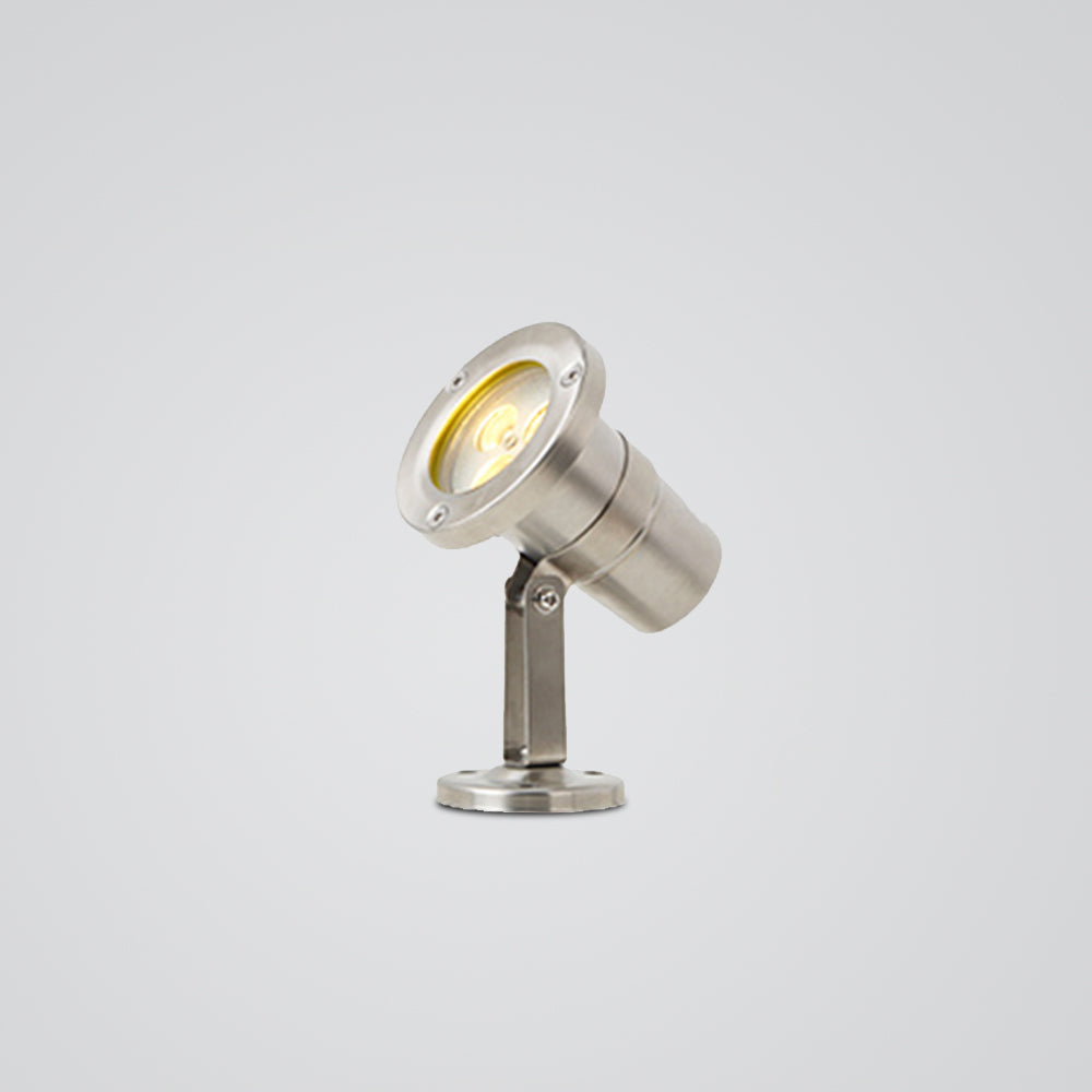 Ray Modern LED Außenleuchte Strahler unter Wasser Chrom Metall&Glas 12/13/23CM Lang
