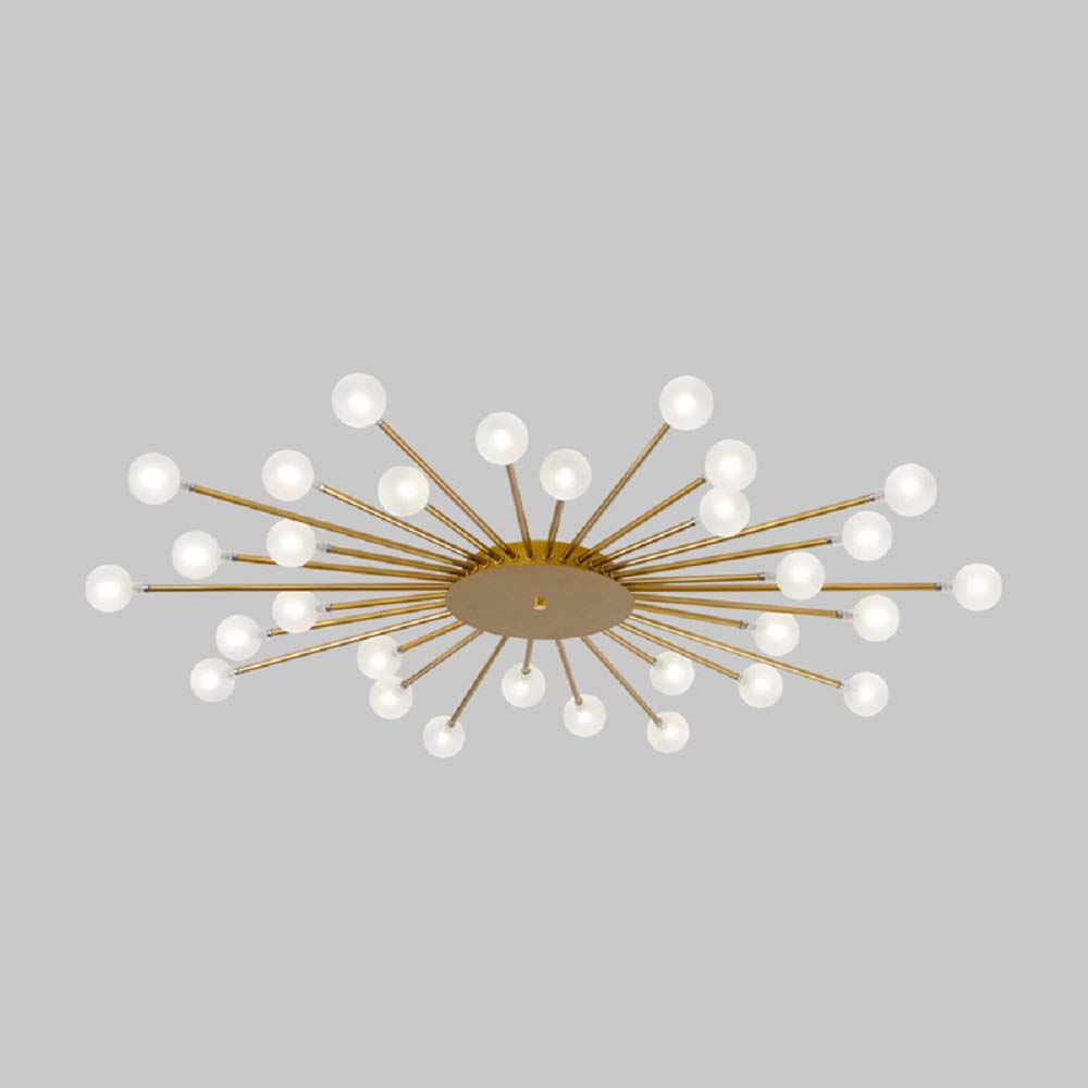 Arisha Nordic LED Deckenleuchte Gold/Schwarz Metall Wohnzimmer
