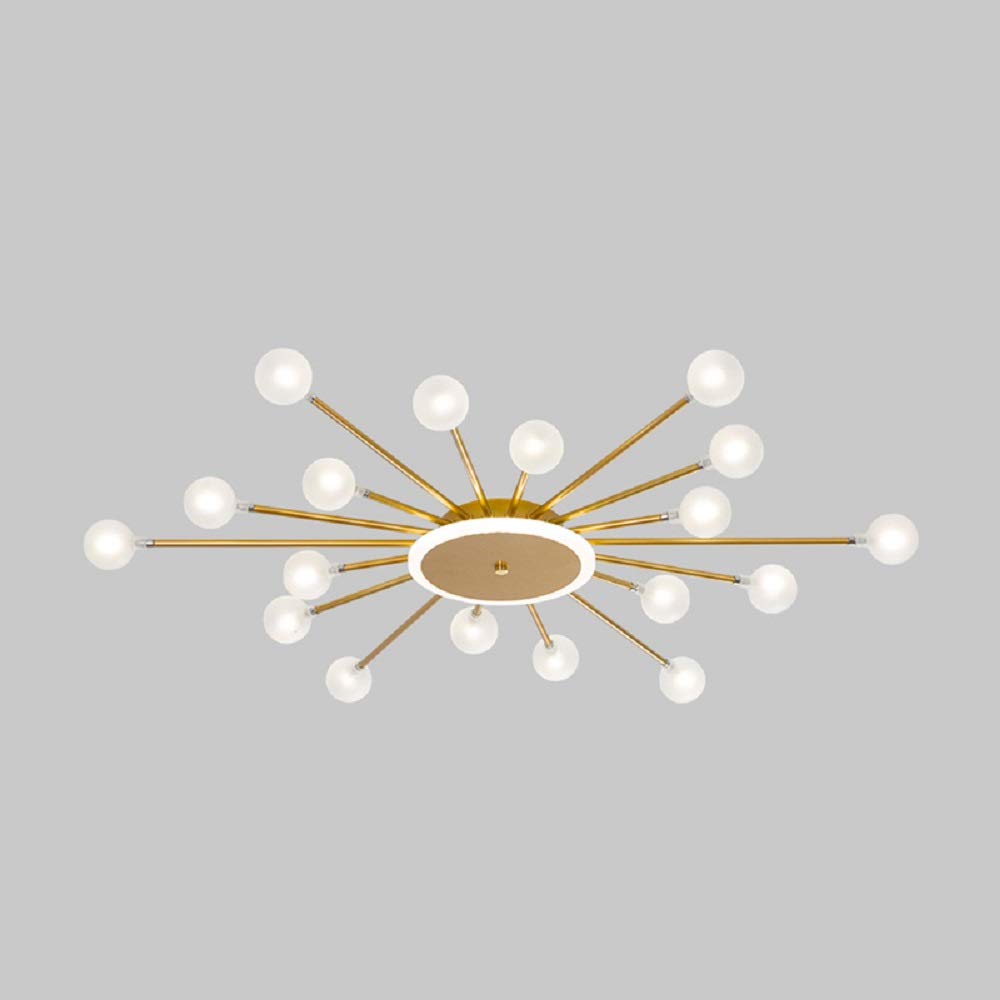 Arisha Nordic LED Deckenleuchte Gold/Schwarz Metall Wohnzimmer