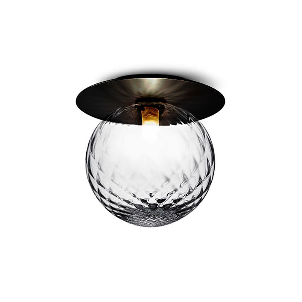 Valentina Modern LED Decken/Wandleuchte Esszimmer Schwarz/Gold Glas