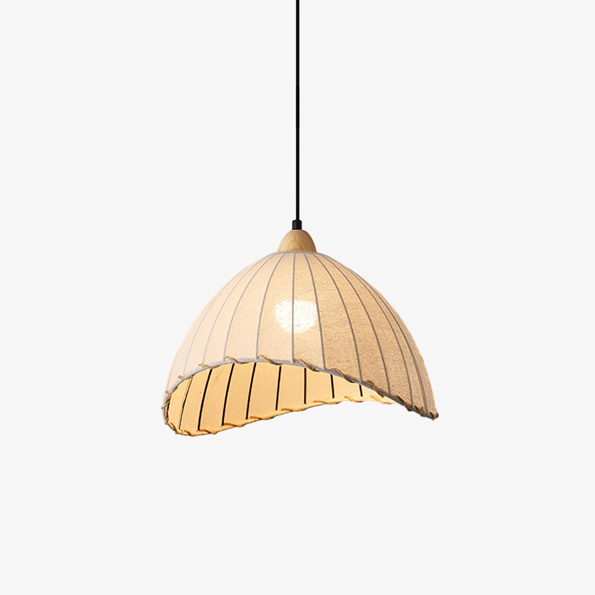 Shell Minimalistische Pendelleuchte aus Holz