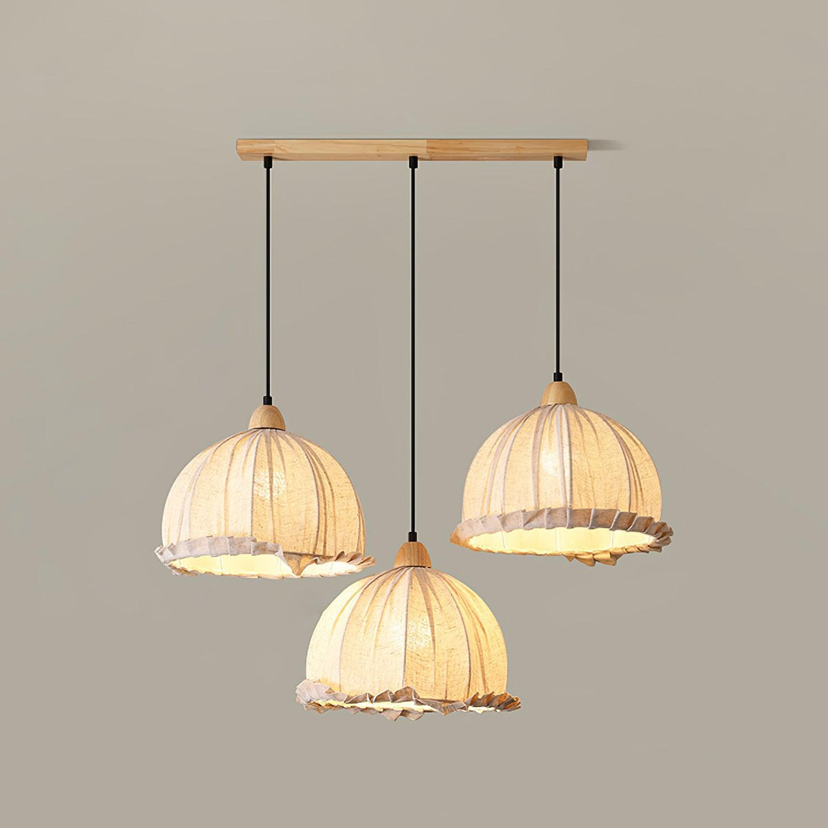 Shell Minimalistische Pendelleuchte aus Holz
