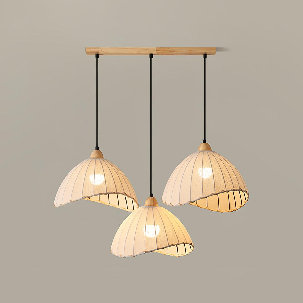 Shell Minimalistische Pendelleuchte aus Holz