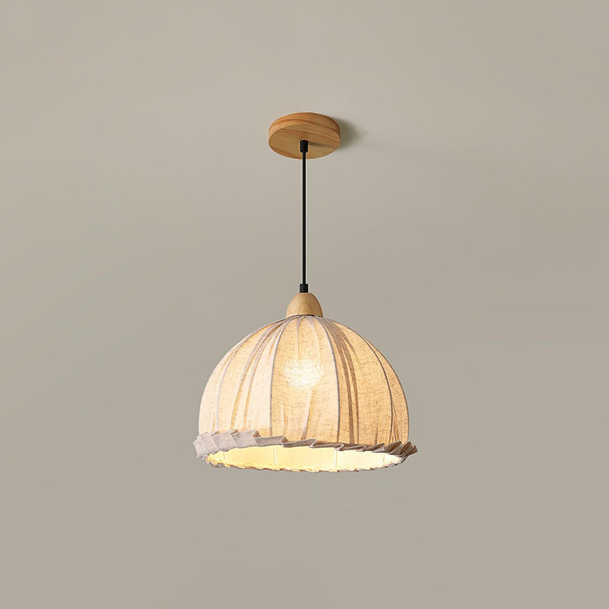 Shell Minimalistische Pendelleuchte aus Holz