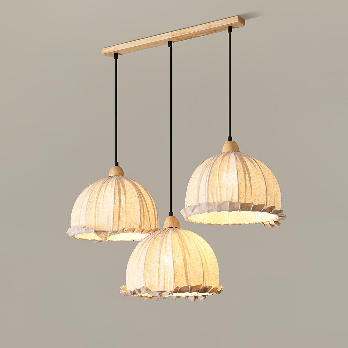 Shell Minimalistische Pendelleuchte aus Holz