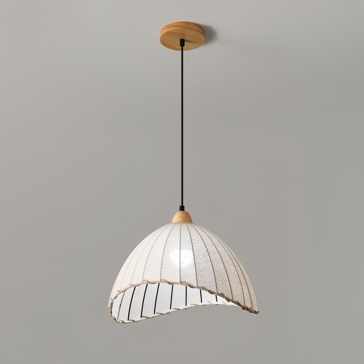 Shell Minimalistische Pendelleuchte aus Holz
