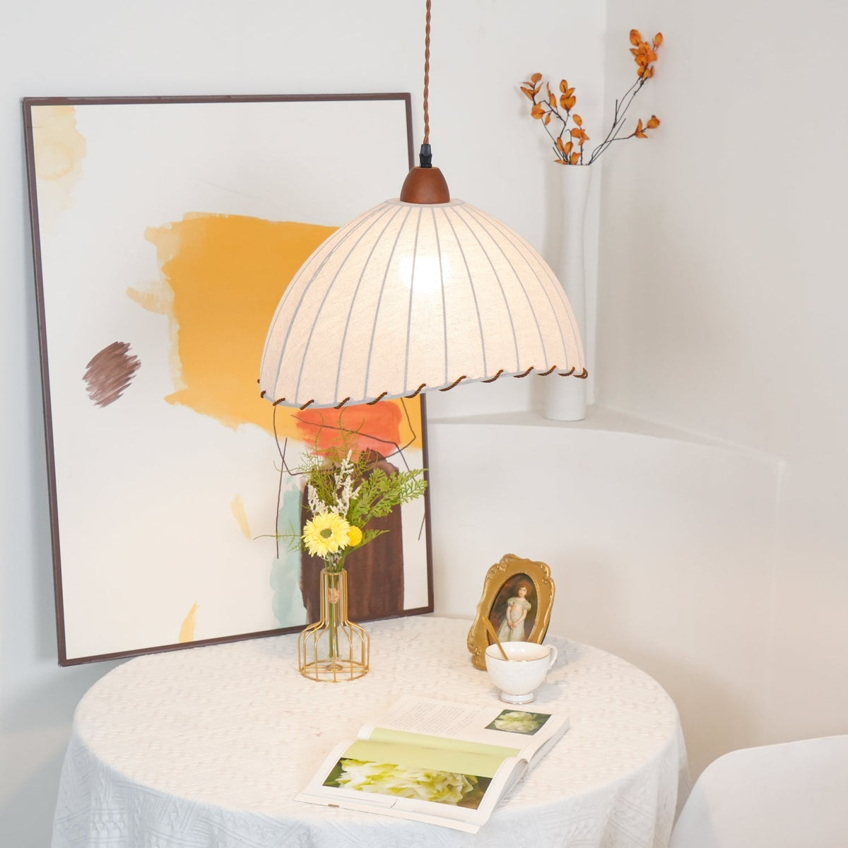 Shell Minimalistische Pendelleuchte aus Holz