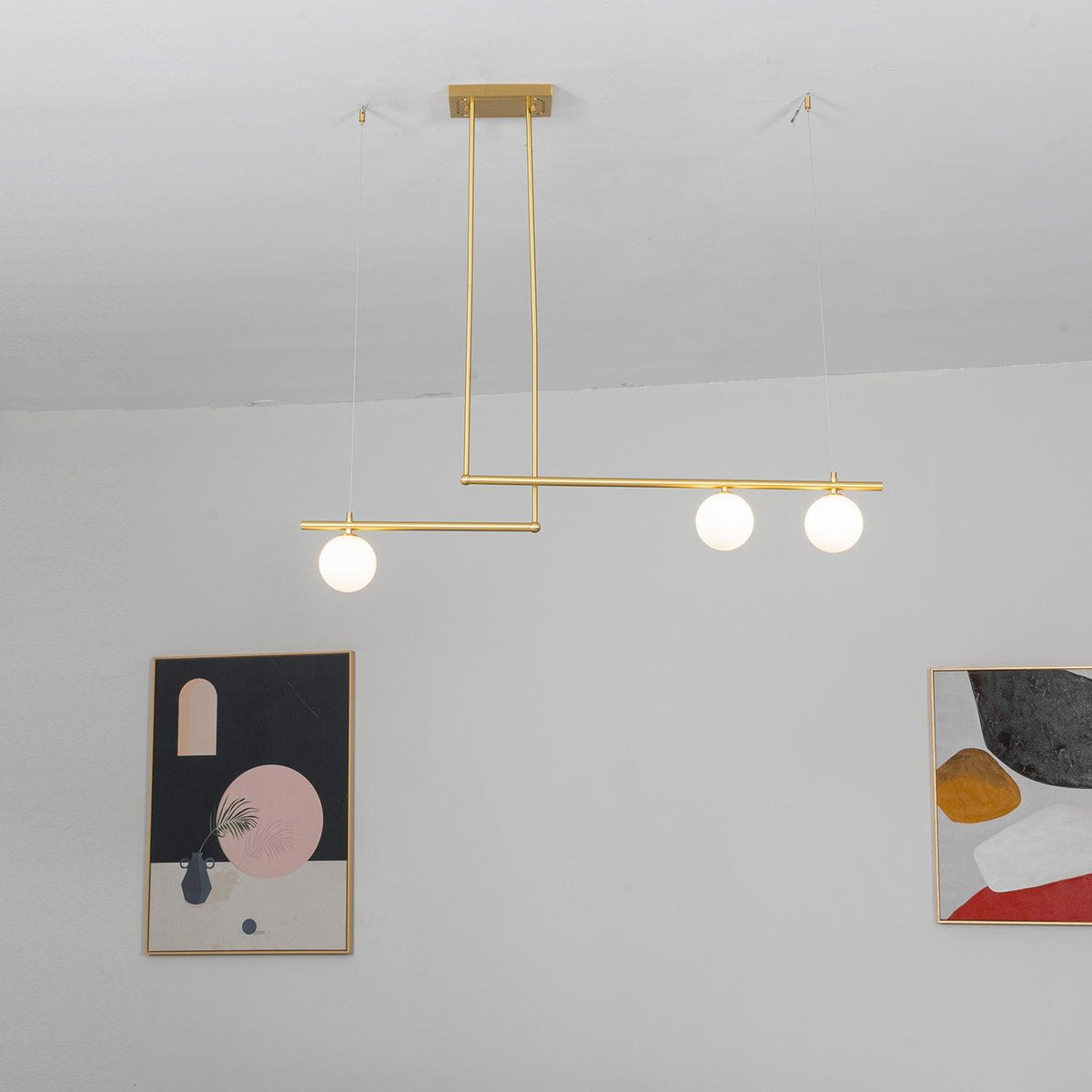 Estix Pendelleuchte Messing Linear Satellit Minimalistisch