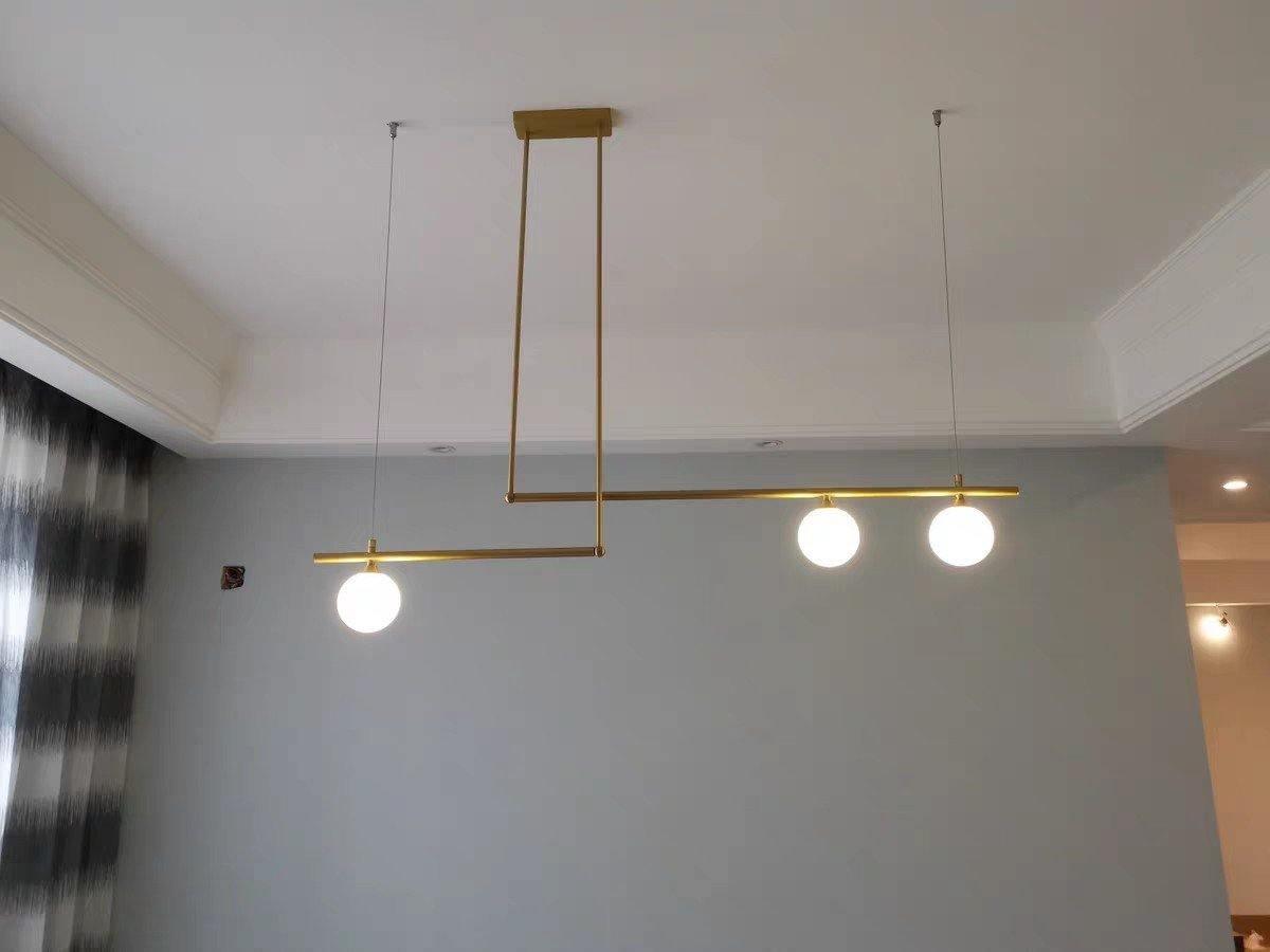 Estix Pendelleuchte Messing Linear Satellit Minimalistisch