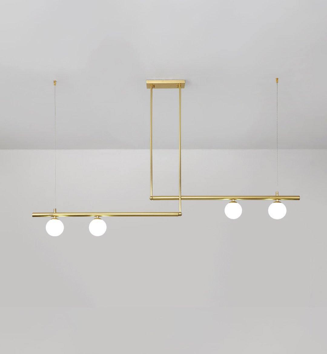 Estix Pendelleuchte Messing Linear Satellit Minimalistisch