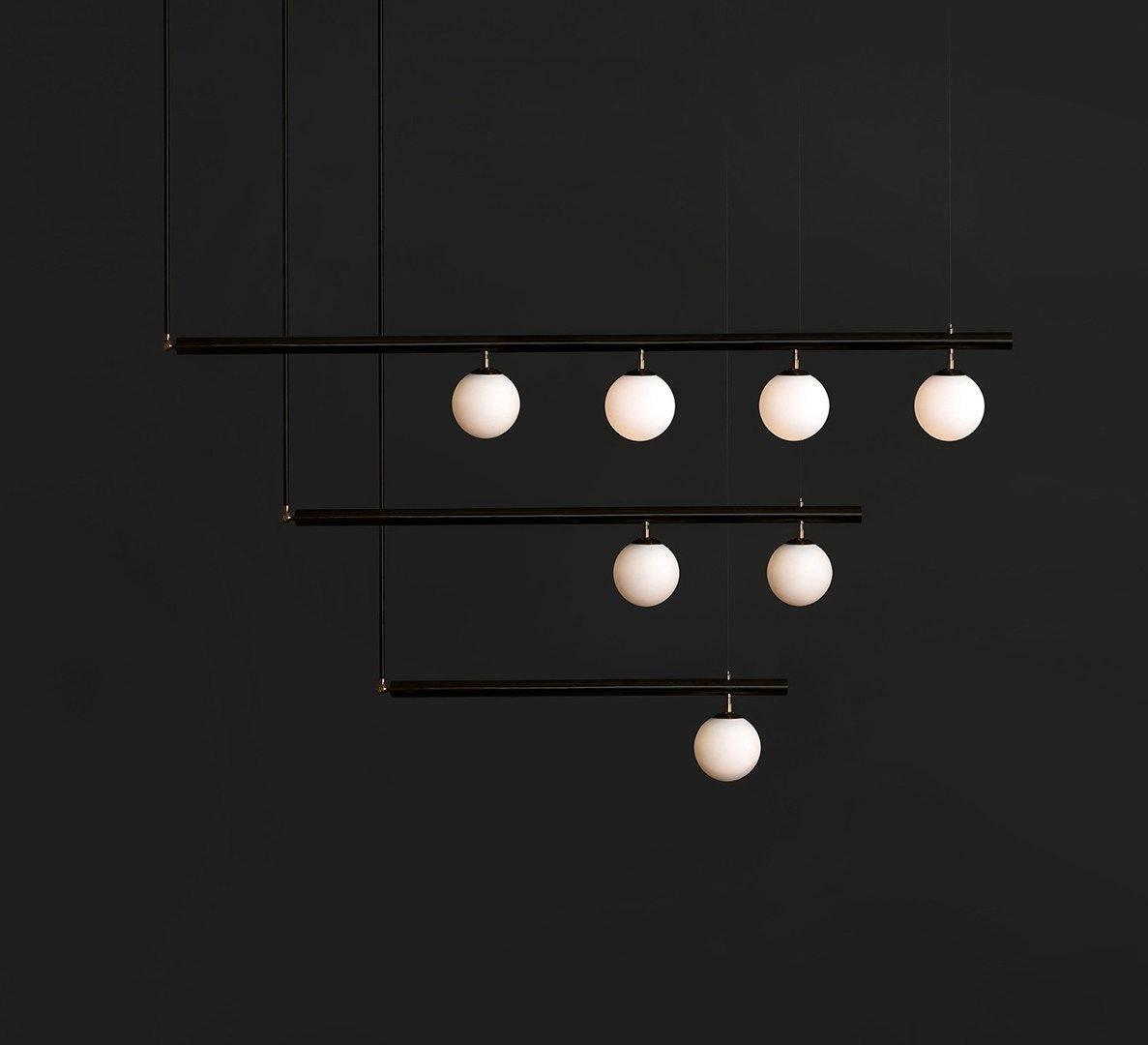 Estix Pendelleuchte Messing Linear Satellit Minimalistisch