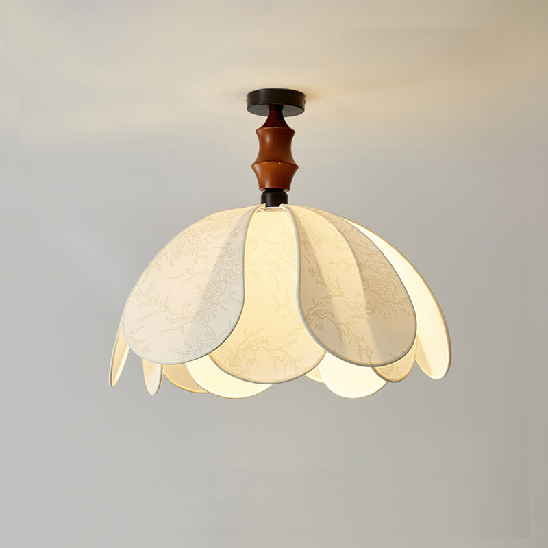 Boho Scalloped Stoff-Deckenleuchte