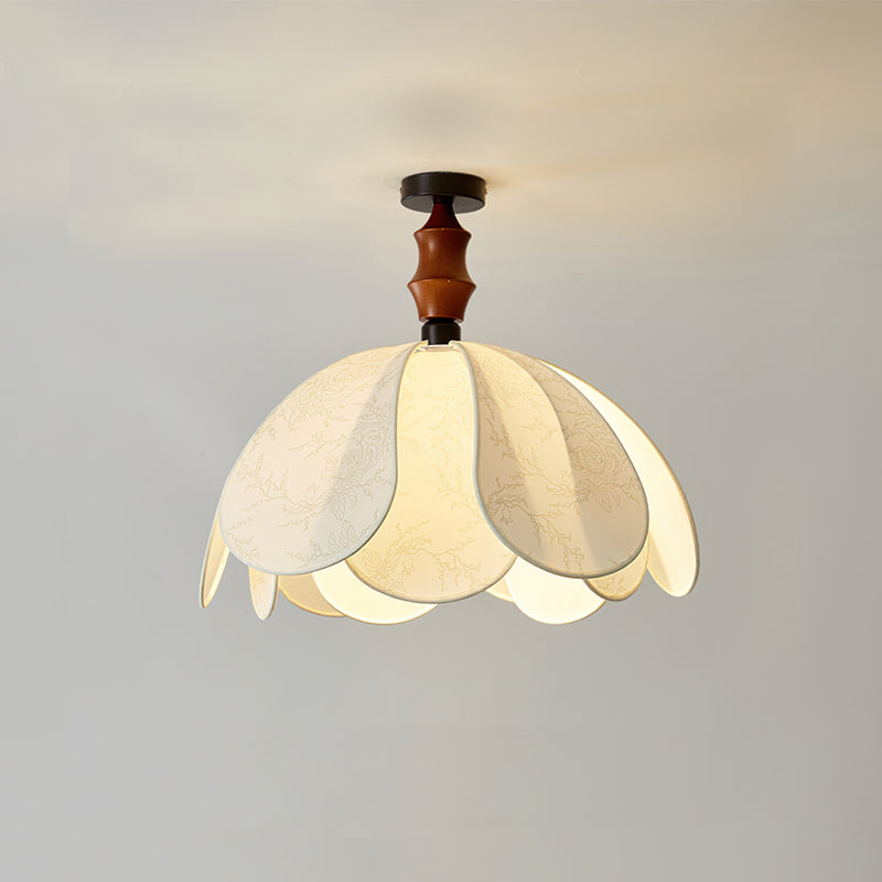 Boho Scalloped Stoff-Deckenleuchte