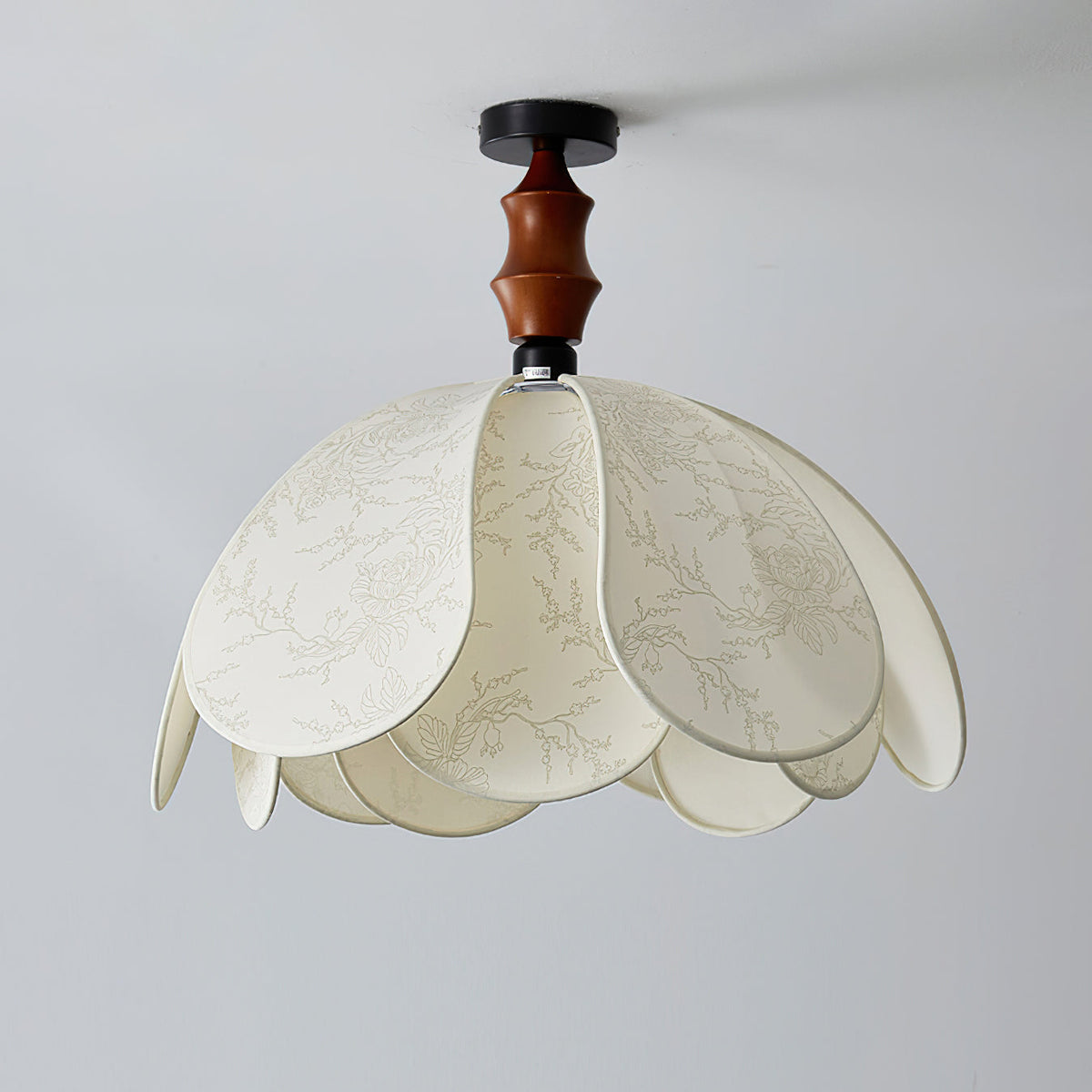 Boho Scalloped Stoff-Deckenleuchte