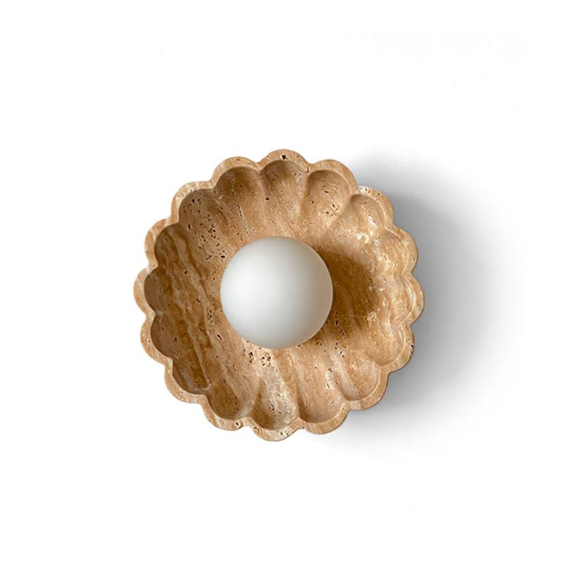Valielia Flower Wandleuchte Gelb Travertin