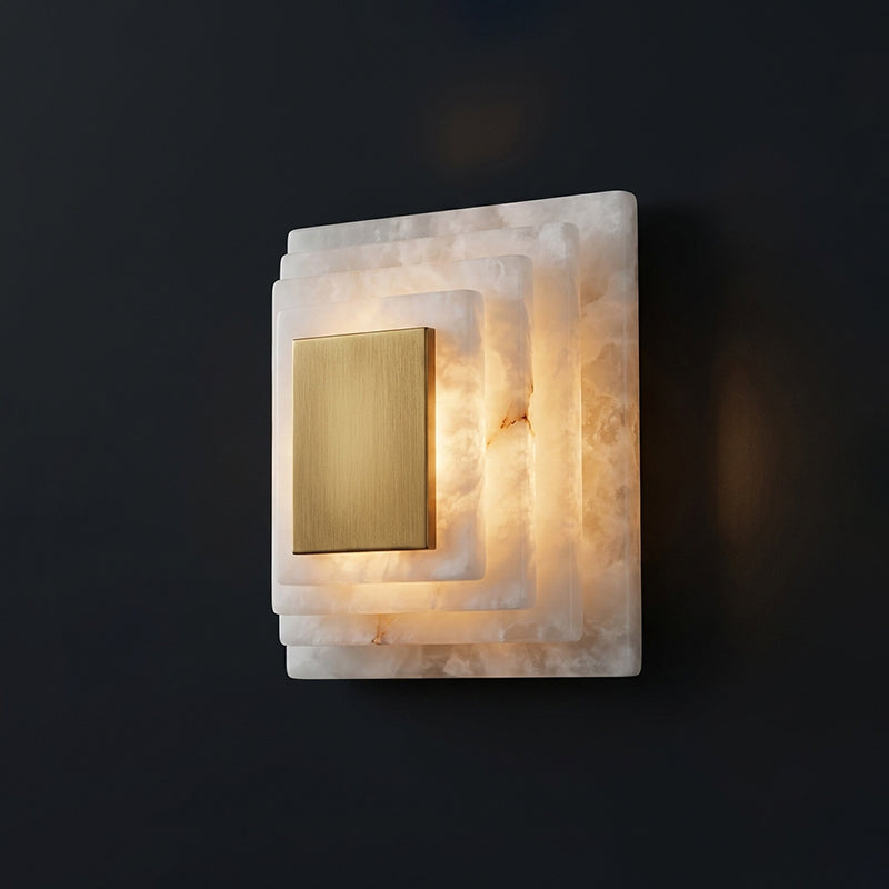 Sedgemere Gestufte Alabaster-Wandleuchte