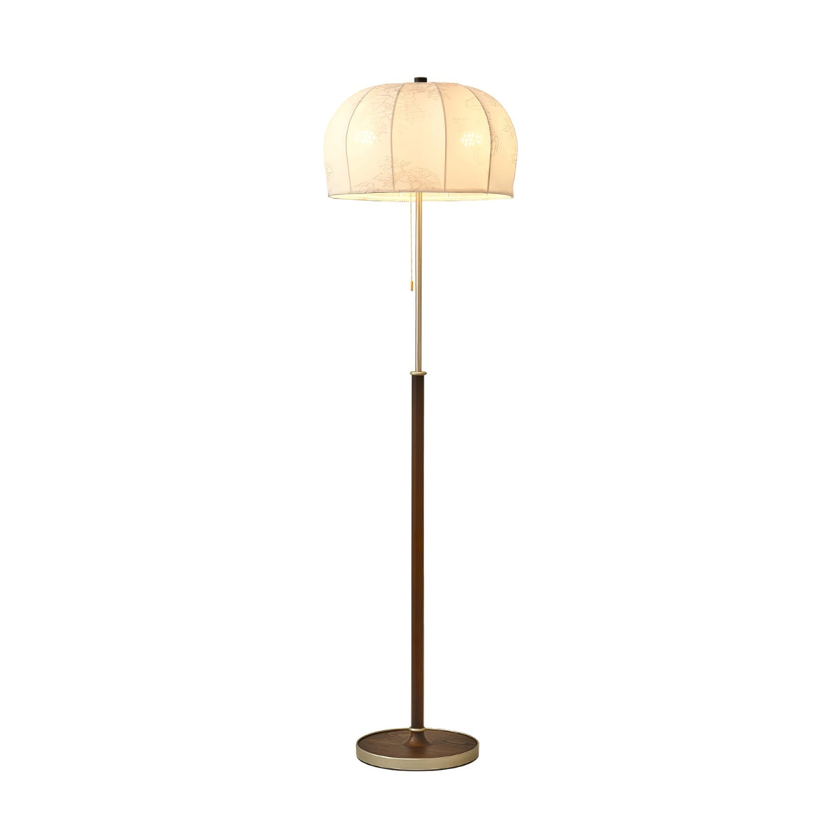 Cularo Stoff-Holz-Stehleuchte