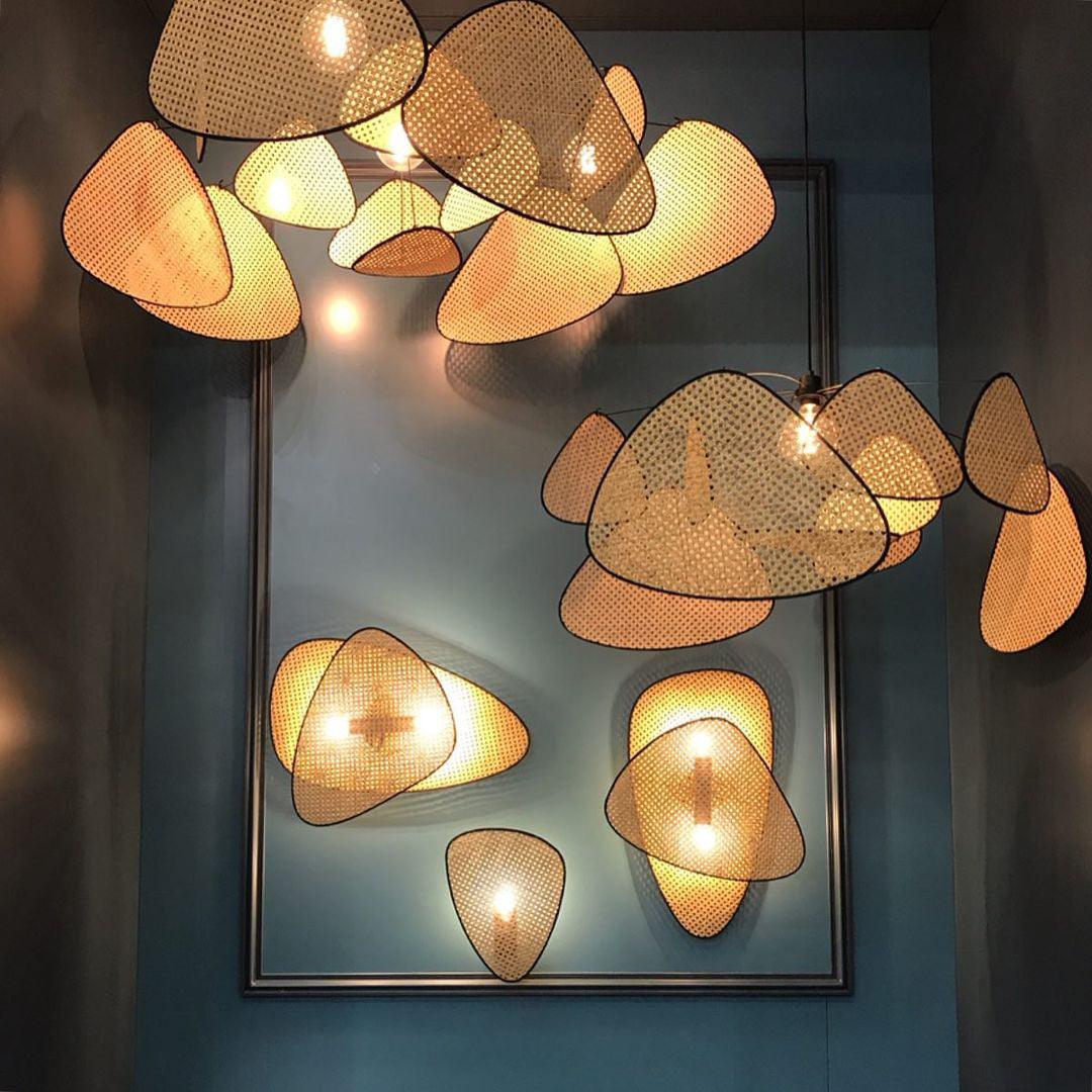 Caneira Art Natural Cannage Bamboo Wandleuchte