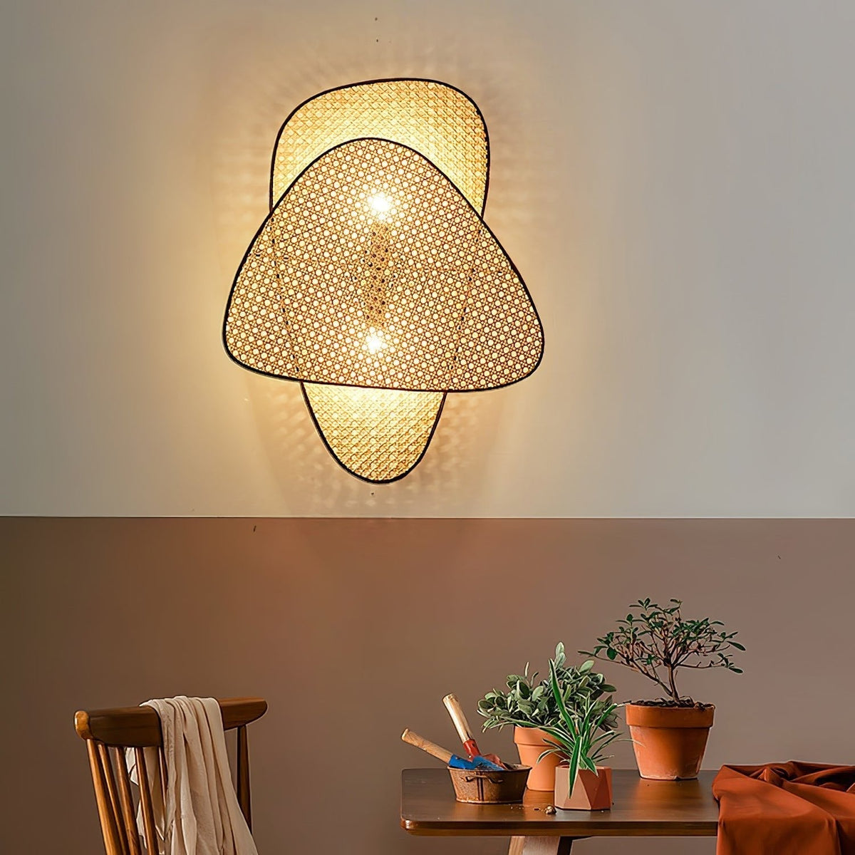 Caneira Art Natural Cannage Bamboo Wandleuchte