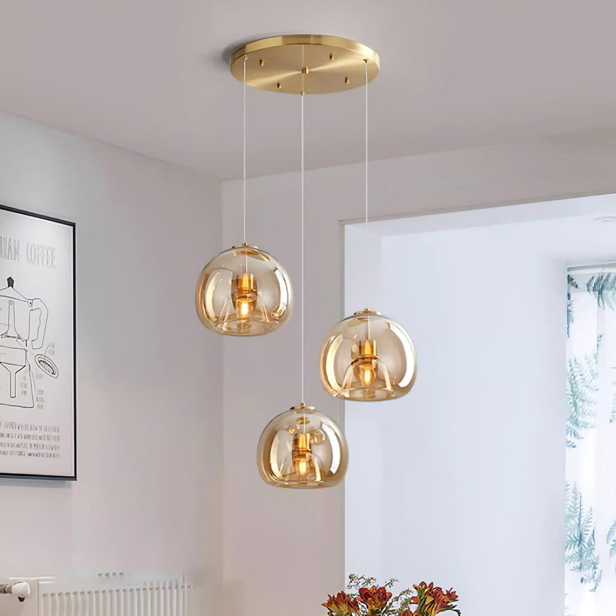 Avola Glas Pendelleuchte