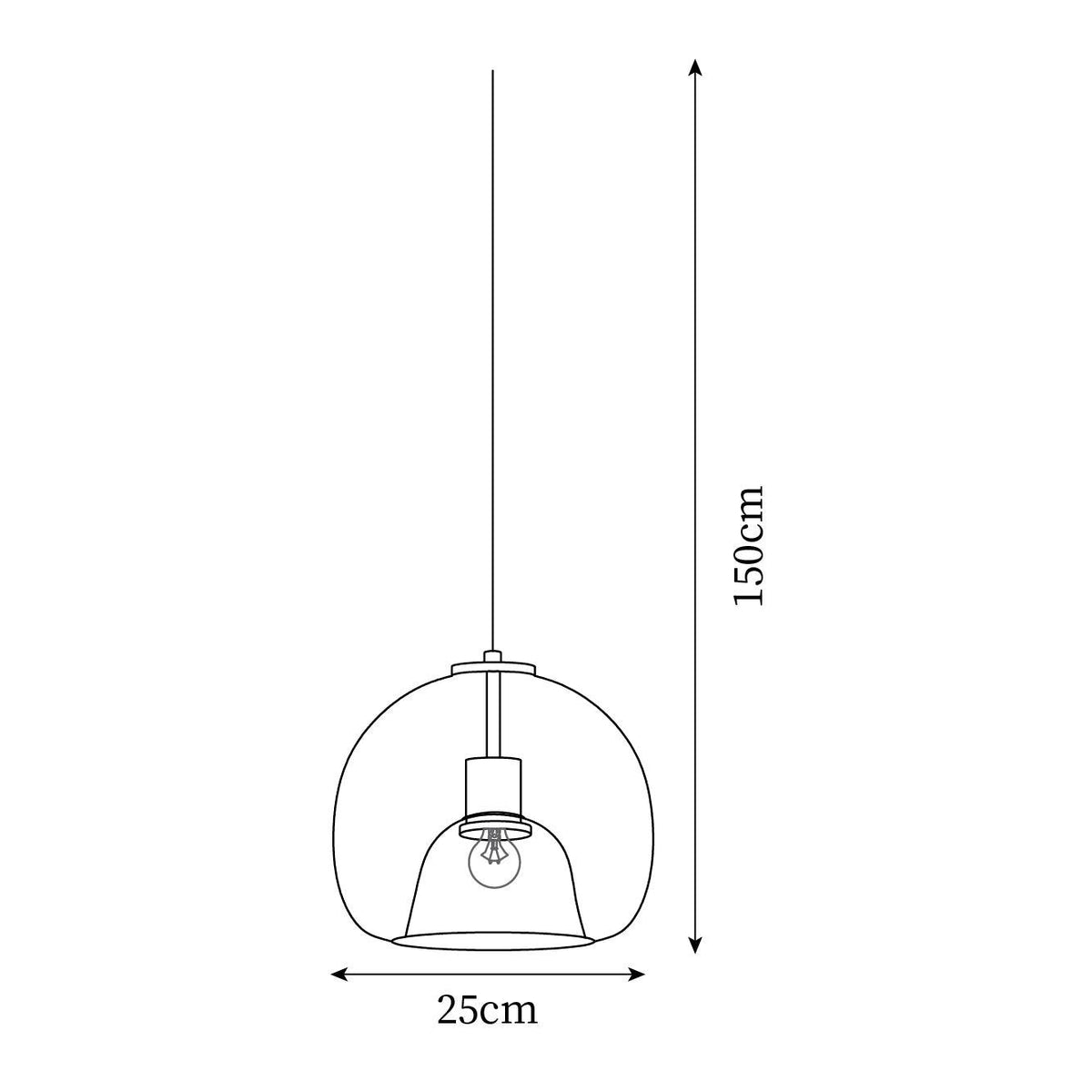 Avola Glas Pendelleuchte