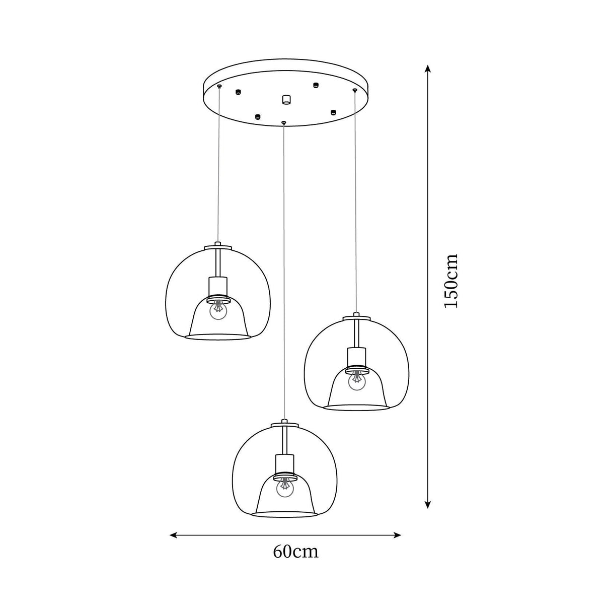 Avola Glas Pendelleuchte