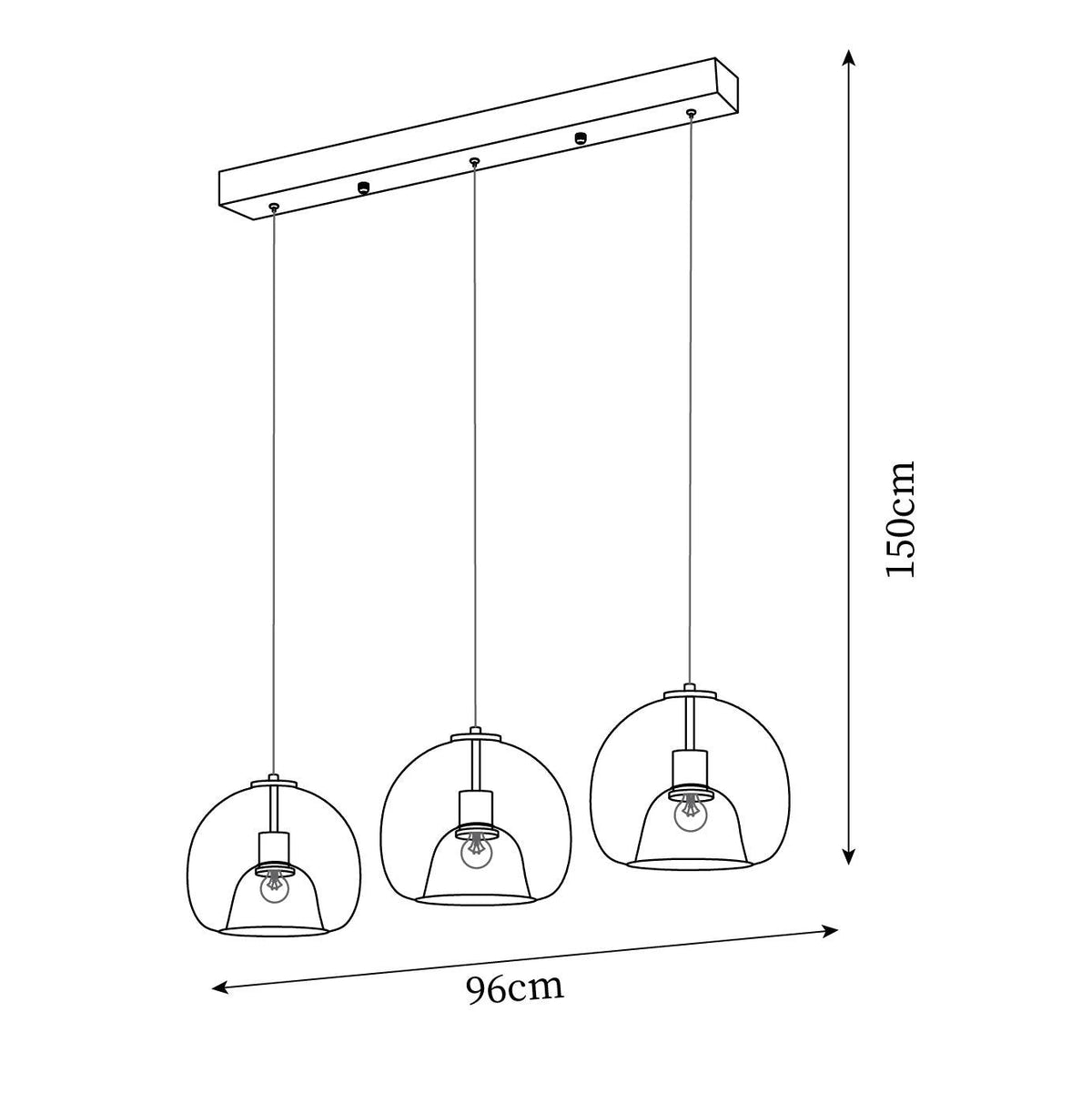 Avola Glas Pendelleuchte