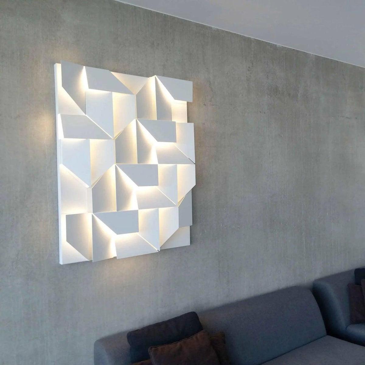 Wandleuchte 3D Geometric Panels Layered Light Art mit Fernbedienung Dimmung modern