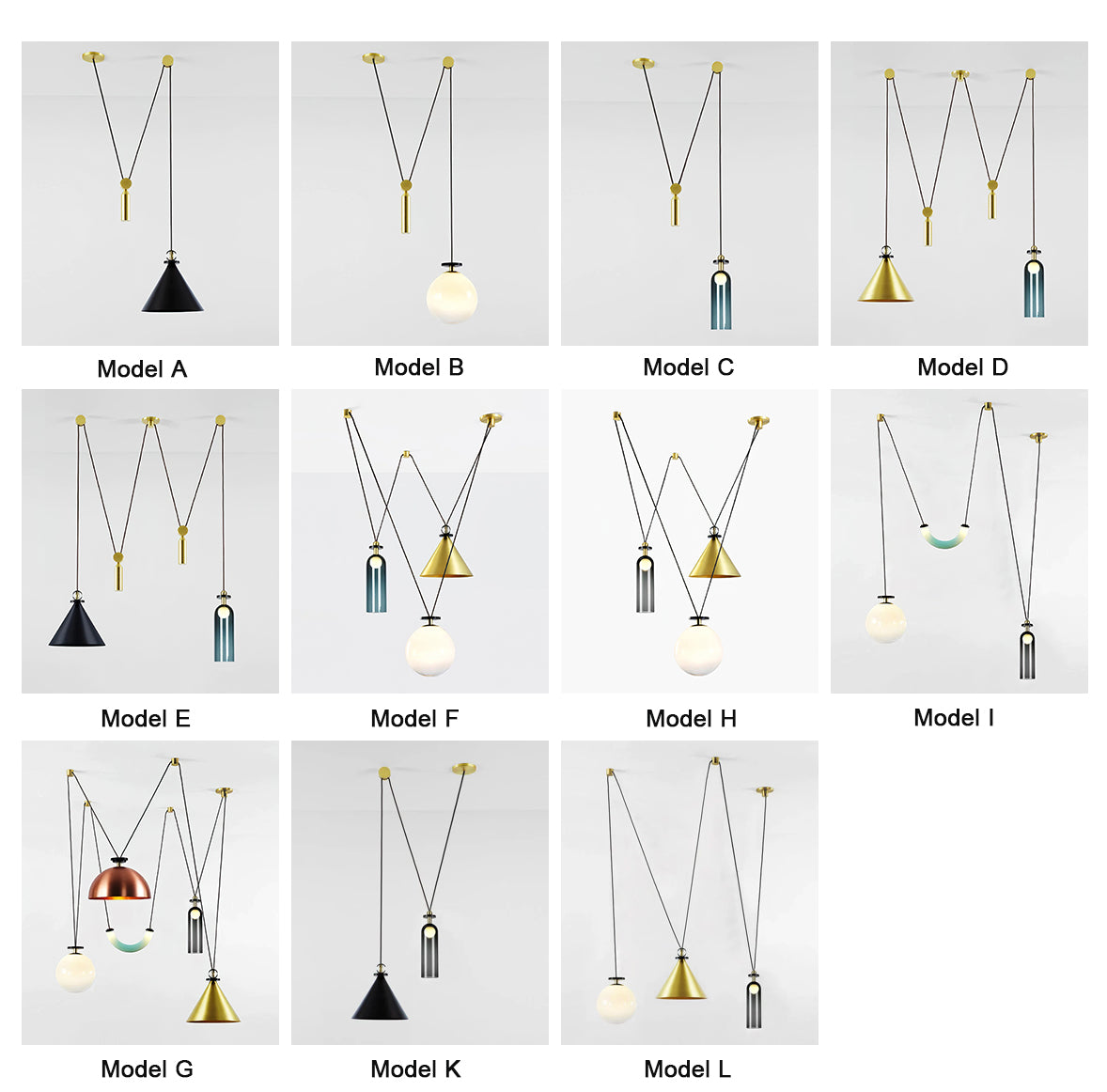 Noro Multi-Shape verstellbare Pendelleuchte