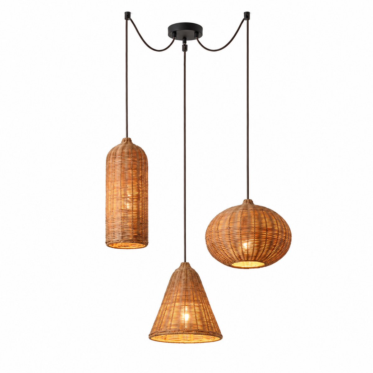 Marleigh Pendelleuchte aus geflochtenem Rattan