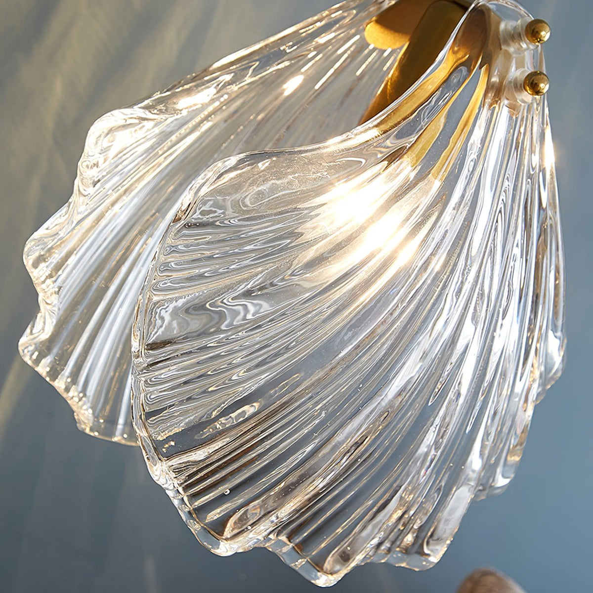 Covene Pendelleuchte skandinavisch Art Shell Swag und Cognac-Glas