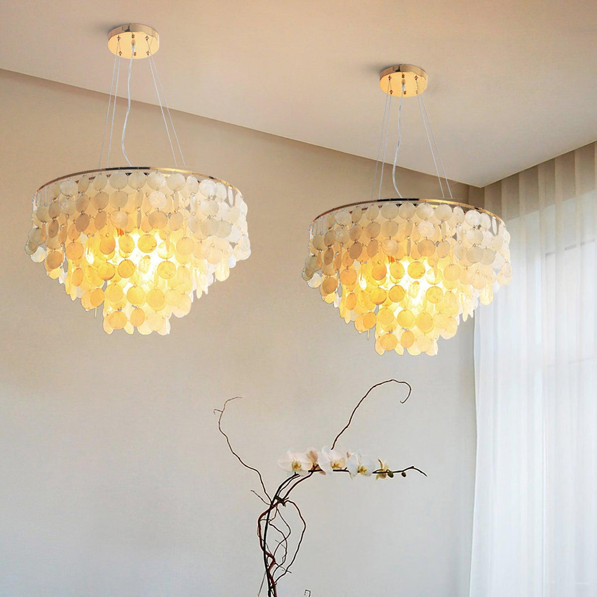Esileth Kronleuchter im postmodernen Luxus-Stil mit Schalen-Windglocken