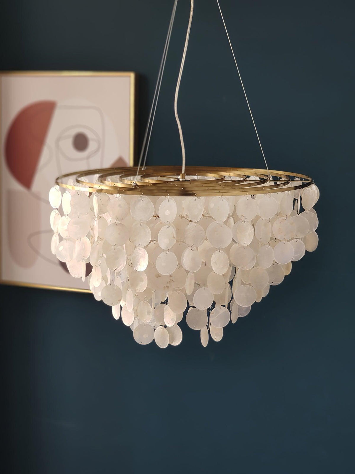 Esileth Kronleuchter im postmodernen Luxus-Stil mit Schalen-Windglocken