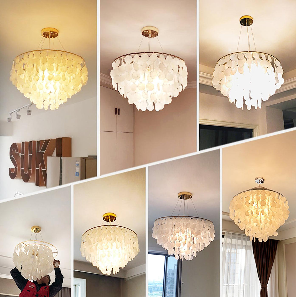 Esileth Kronleuchter im postmodernen Luxus-Stil mit Schalen-Windglocken