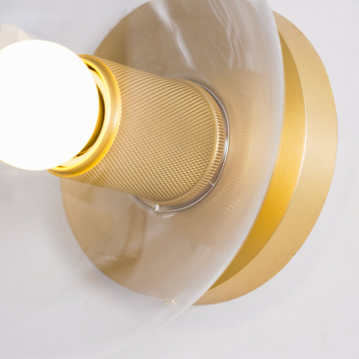Elthyn Deckenleuchte Kegel Glas Messing Minimalistisch Industriell