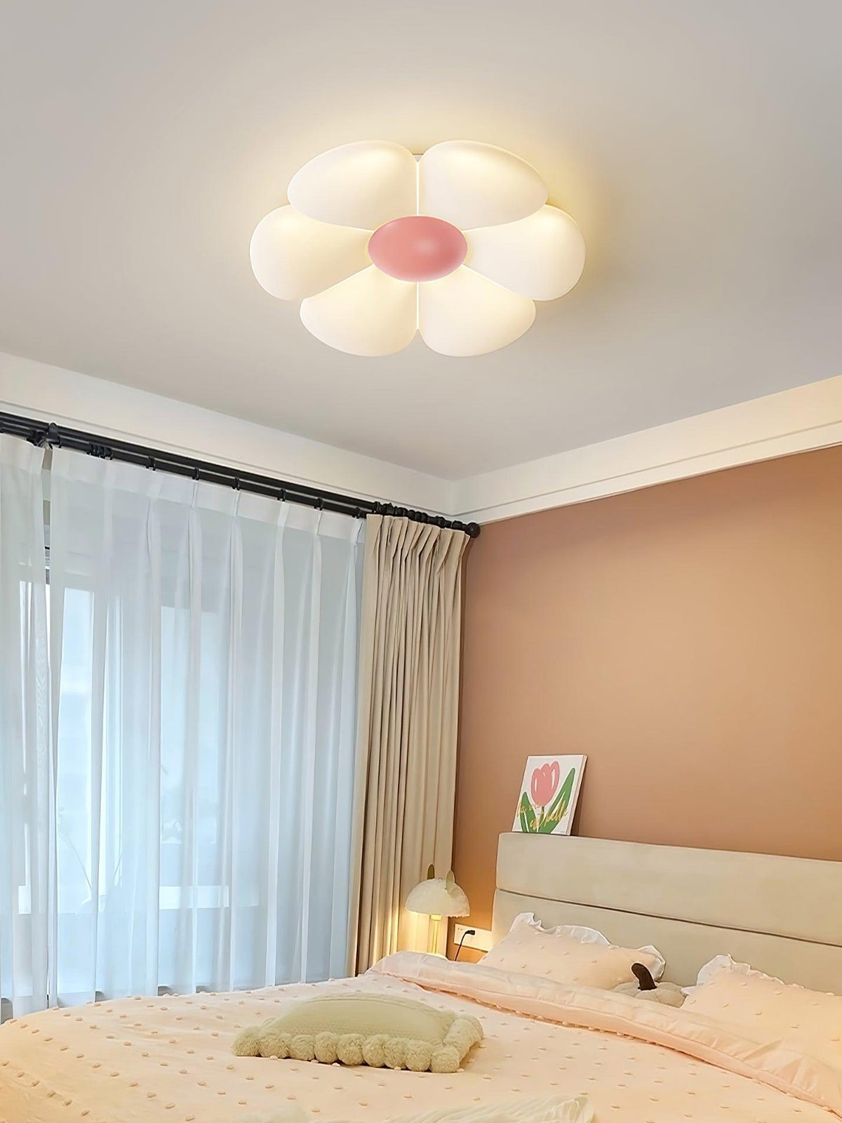 Liorinella Deckenleuchte Sechsstreifen-Blumenform Eleganter Charme für Kinderzimmer