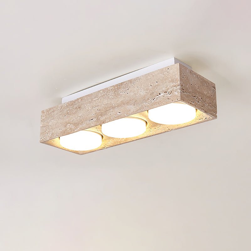 Virinira Quad-Spot Travertine Deckenleuchte