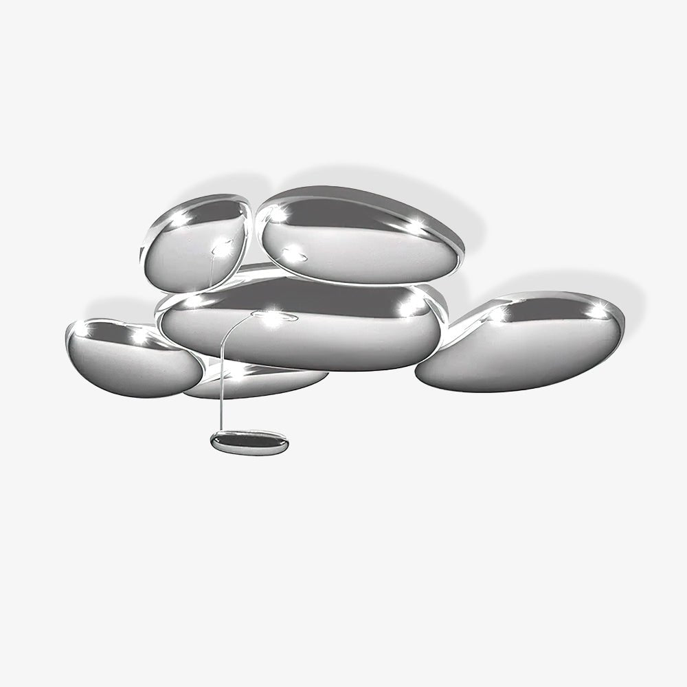 Vostix Deckenleuchte Chrome Kieselsteinform moderne Ausführung