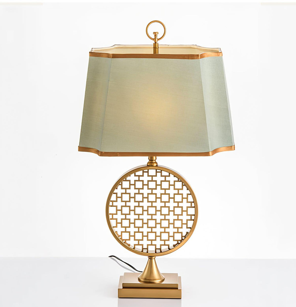 Lineine Stoff Glam Tischleuchte