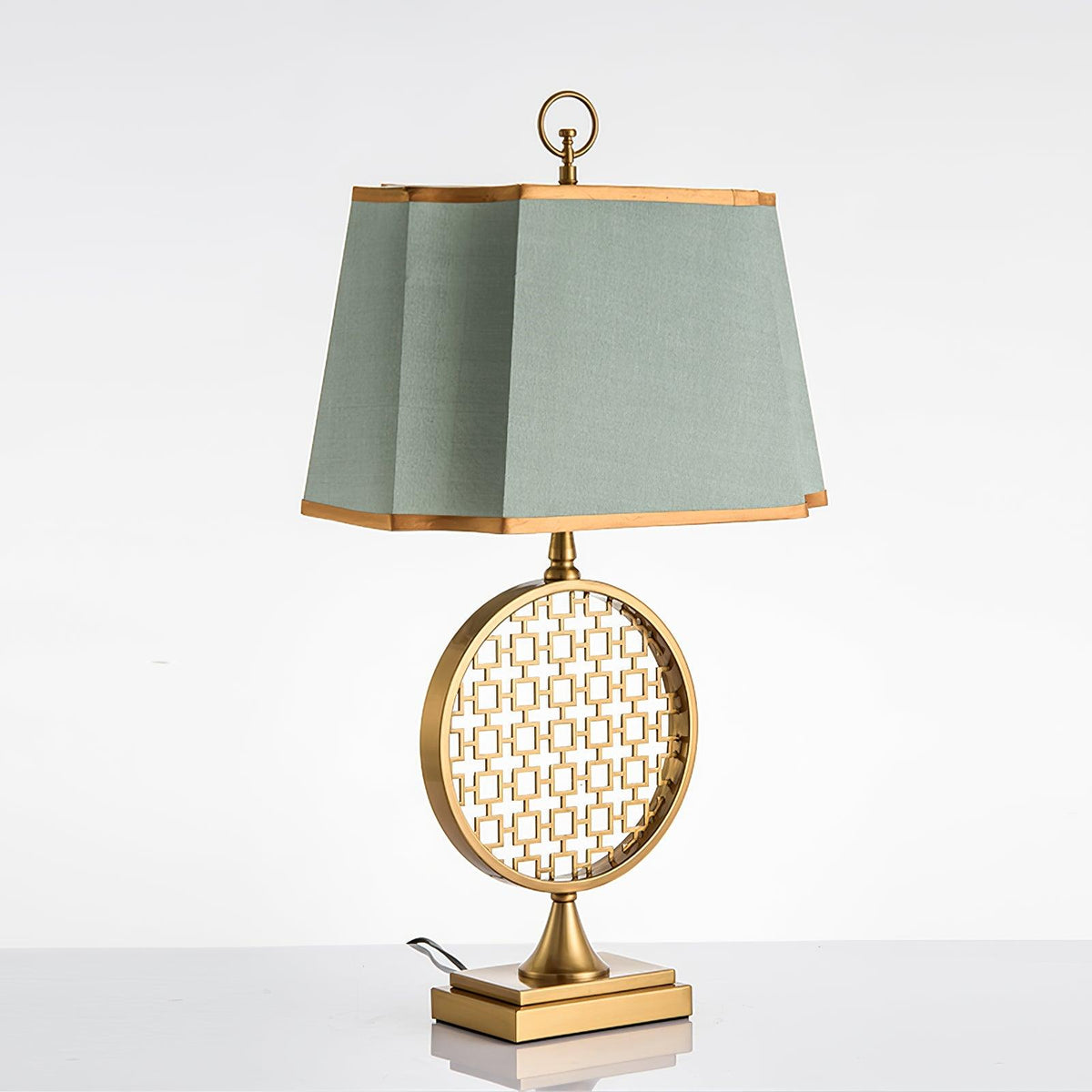 Lineine Stoff Glam Tischleuchte