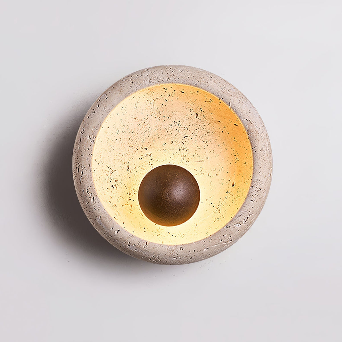 Serinaria Orb-Shaped Travertine Wandleuchte