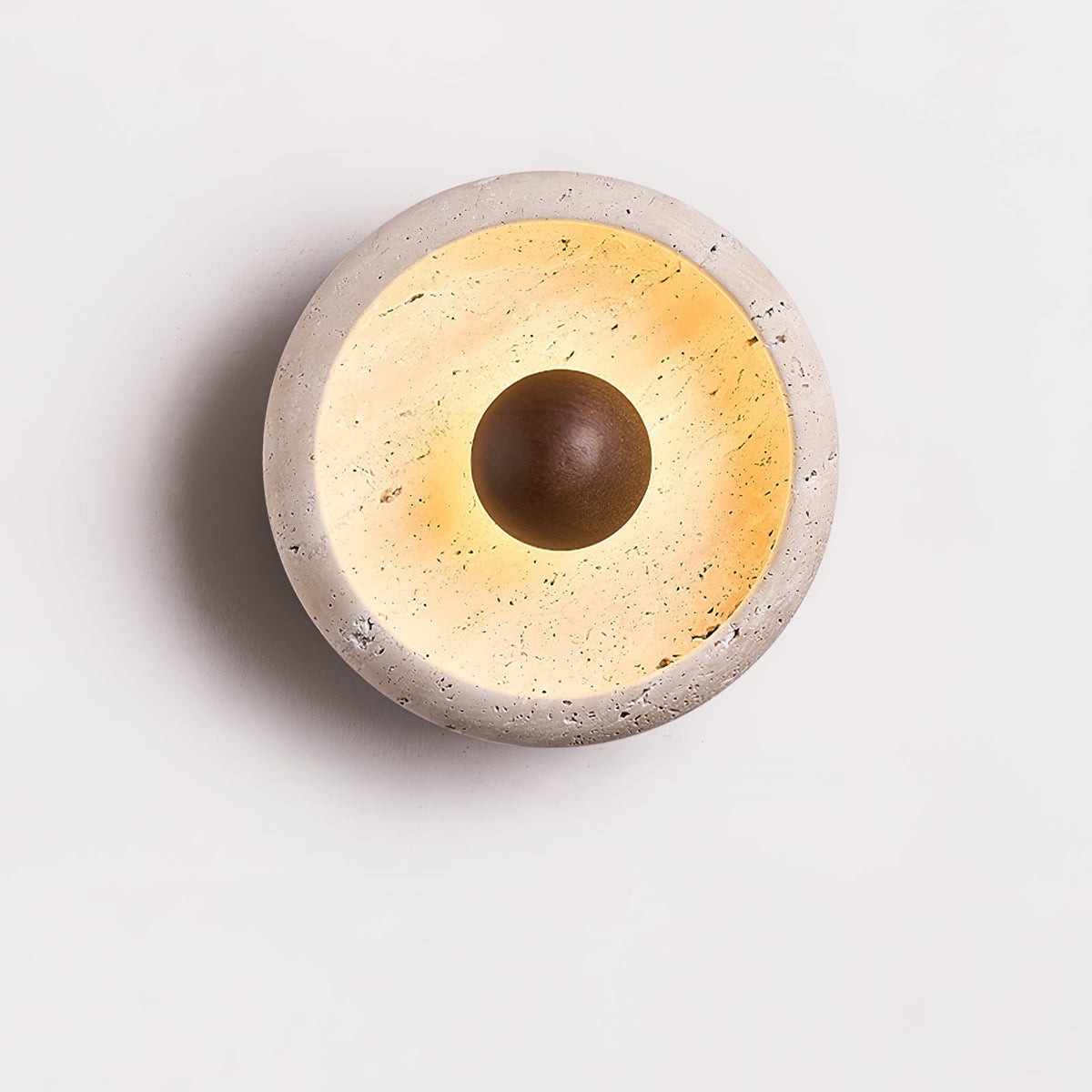 Serinaria Orb-Shaped Travertine Wandleuchte