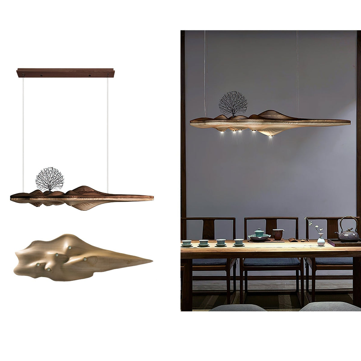Tolven Premium Elegance Pendelleuchte aus Holz
