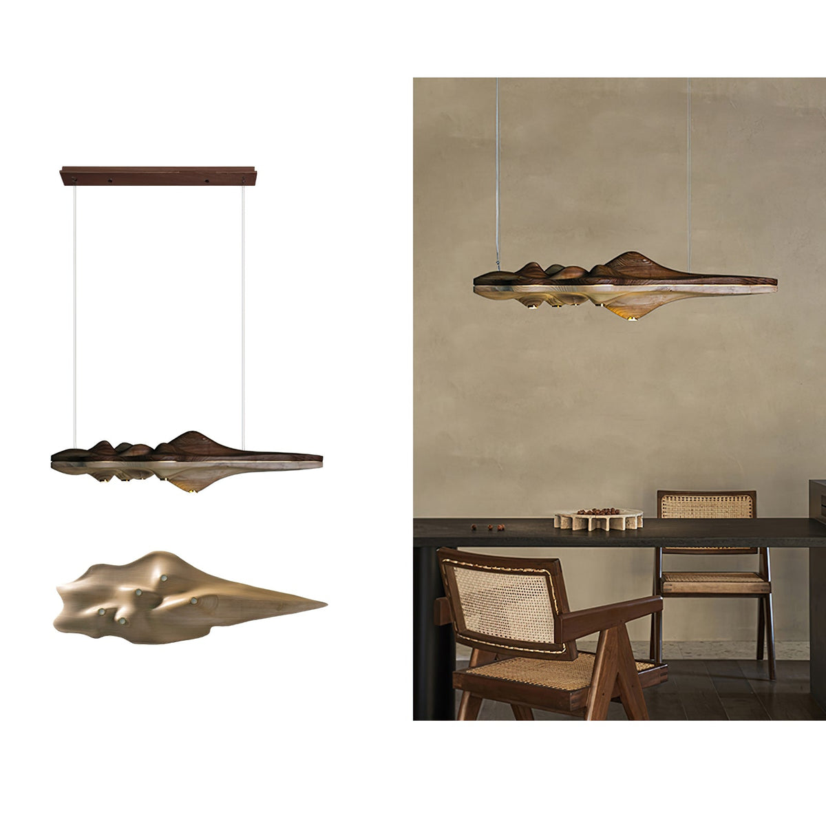 Tolven Premium Elegance Pendelleuchte aus Holz